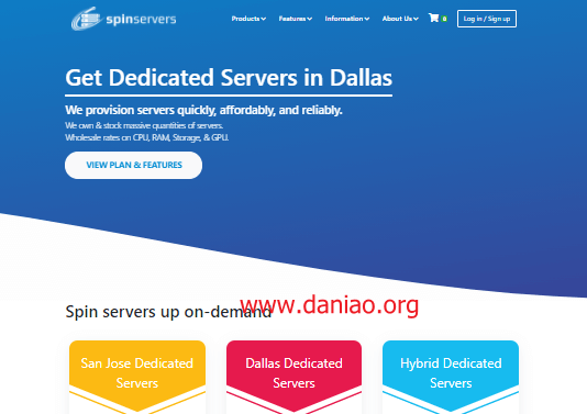 spinservers：美国便宜服务器(达拉斯)，$79/月，E3-1280v5/32G/1TNVMe/500Mbps@不限流量